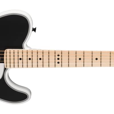 FENDER - Jack White Triplesonic Acoustasonic Telecaster with Case Maple Fingerboard White Pickguard Satin Arctic White with Black Top - 0972813117 image 3