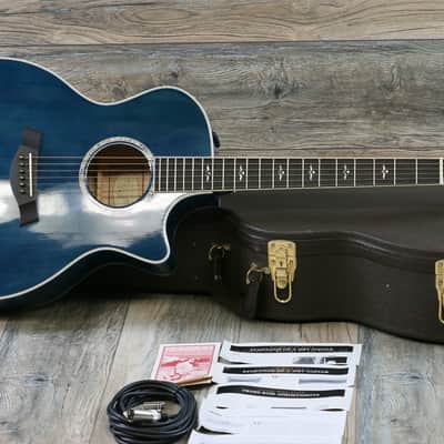 Super Clean! Taylor 614ce 2003 Koi Blue Limited Edition 5A Quilt + OHSC and candy image 1