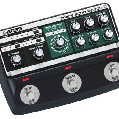 Boss RE-202 Space Echo Delay and Reverb Effects w/ Instrument Cables image 3