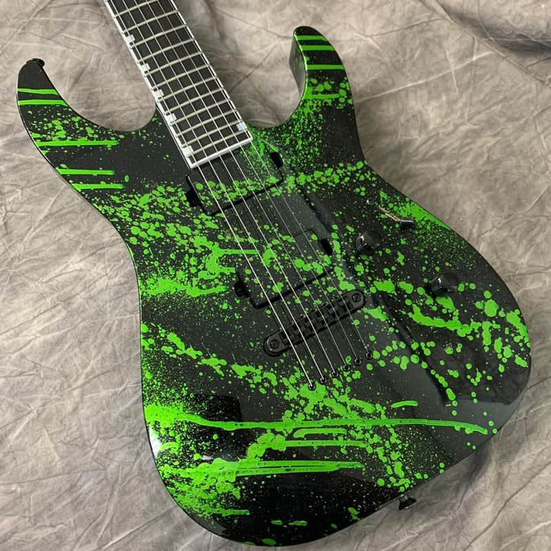 ESP USA M-II NTB NT 1-Off Custom Alien Blood Splatter image 1