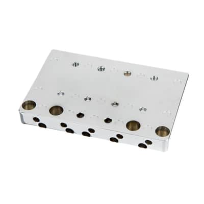 Genuine Fender HiMass 5-String Bass Wide Bridge w/ Zinc Saddles - Chrome image 5