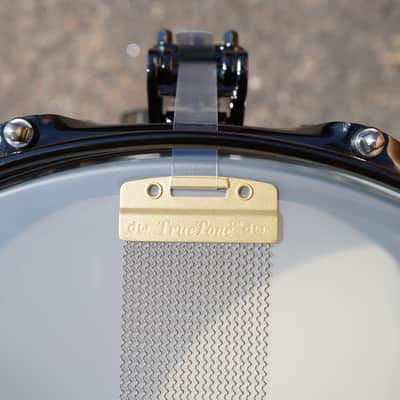 DW/USA Collectors Series 6.5x14" Snare Drum Satin Black over Brass Shell w/ Black Nickel Hardware image 3