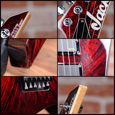 Jackson USA Custom Shop Warrior 27 Fret Built For Oli Herbert Crimson Swirl 2013 w/OHSC image 13