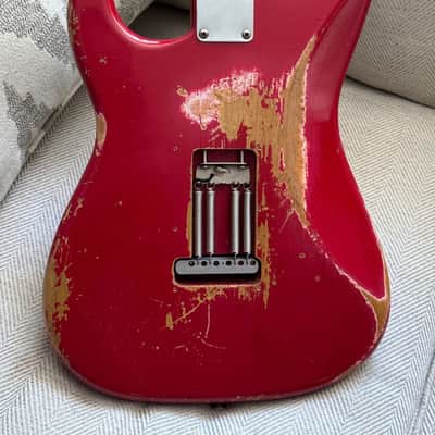 Fender Custom Shop 1960 Heavy Relic Stratocaster Body with hardware  ‘60 Strat 2013 - Faded Dakota Red Nitro image 23