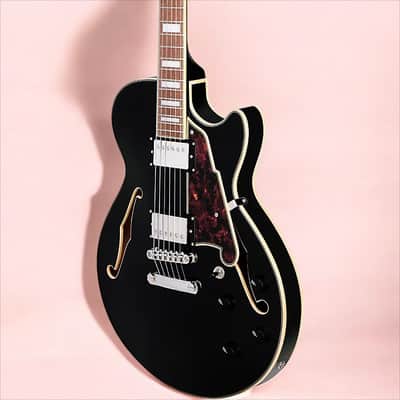 D'Angelico Premier SS Single Cutaway w/ stop-bar tailpiece, Black* w/ DAPSSSBKNS image 5
