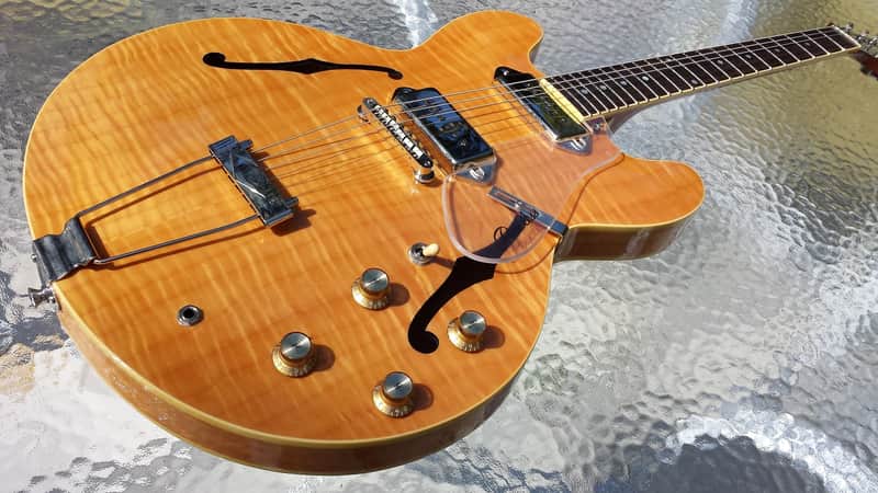 Peerless Revolver Epiphone Casino Copy ES335 Natural Flametop | Reverb