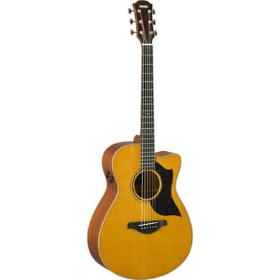 Yamaha Ac5 M Vn Small Body Cutaway Acoustic Electric Guitar   Mahogany   Vintage Natural