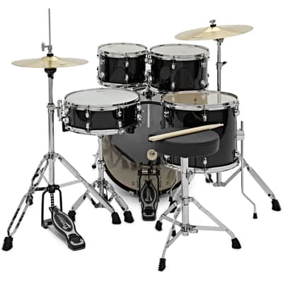 Premier Revolution 20" 5-Piece Complete Drum Kit Black PR20-5DKBKW image 2