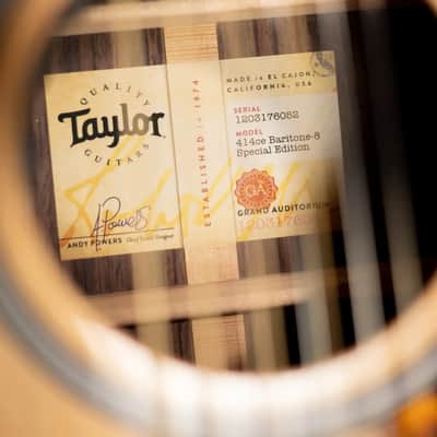 Taylor 414ce Baritone-8 Special Edition Grand Auditorium Acoustic/Electric Guitar with Hardshell Case image 14