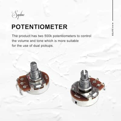 Electric Guitar Wiring Harness Prewired Two Pickup 500K Big Pots 3 Way Toggle Switch for LP Electric Guitarra image 3