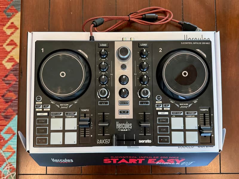 Hercules Inpulse 200 MK2 2-Channel DJ Controller 2023 - Present - Black image 1