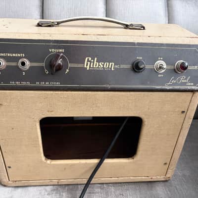 Gibson GA-5 less Paul Junior tube combo Amp 1955 - Tan image 2