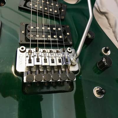 1994 Hamer USA Californian Double Neck 6/12 guitar Trans. Green w/ OHSC image 4
