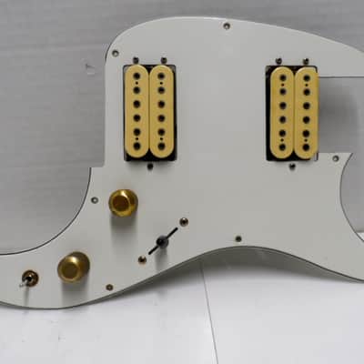 Ibanez Loaded Pickguard (2) V2 Humbuckers Pickups Double Cream White Bobbins like DiMarzio Super Distortion MIJ 80s Vintage removed from a 1982 Sky Blue Blazer BL470SB Guitar image 1
