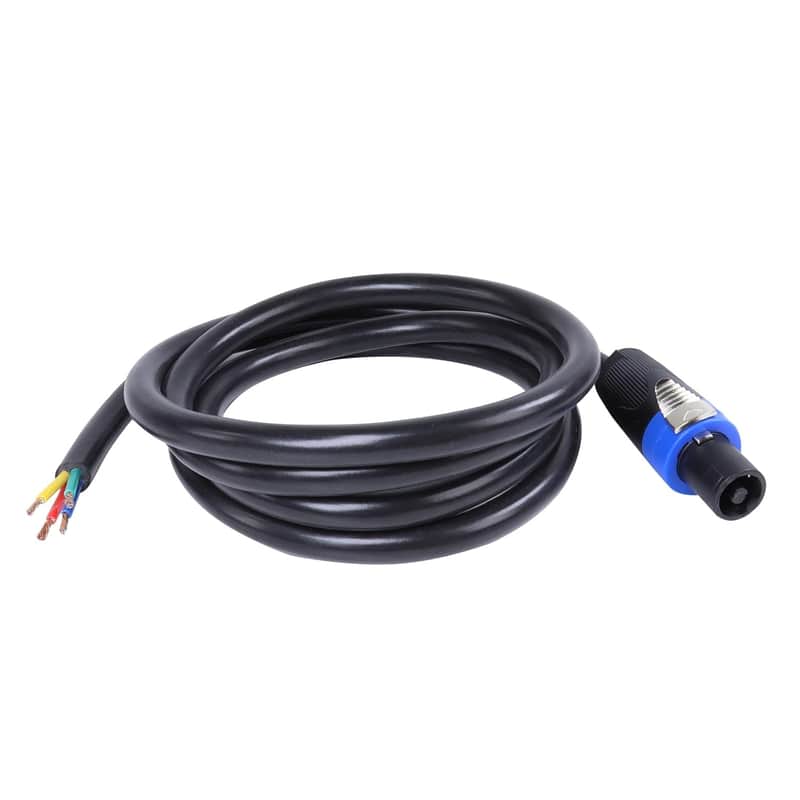 Pack of 1 6 Feet Tour Grade 4 Wire Speakon Cable - 12 Gauge Speak-On to 4 Conductor Cable with Twist Lock for Chuchero, Tweeters, Mids Audio Jack Wiring (4 Conductors) image 1