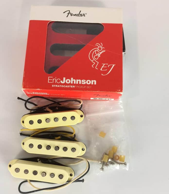 Fender Eric Johnson Signature Stratocaster Single Coil Pickup Set, White image 1