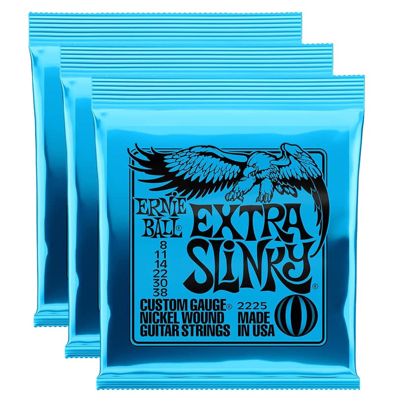 Ernie Ball 2225 Extra Slinky 8-38 (3 Pack Bundle) image 1