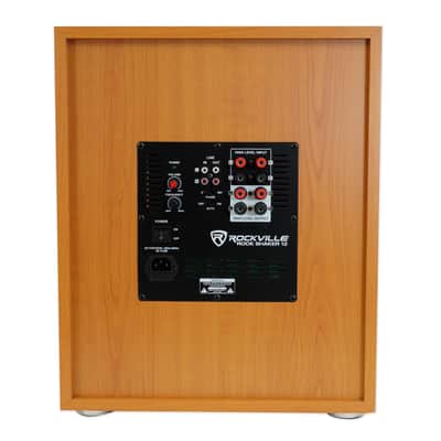 Rockville Rock Shaker 12" Inch Wood 800w Powered Home Theater Subwoofer Sub image 4