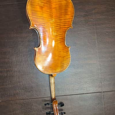 Quinlan & Fabish Monteleone 16.5" hand carved viola, Brazilwood bow and Bobelock Obleck case image 13