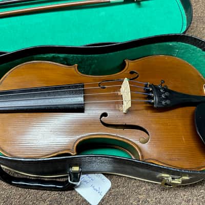 Used Vintage Early 1900s Strad Copy 4/4 full size Violin w/ case image 2