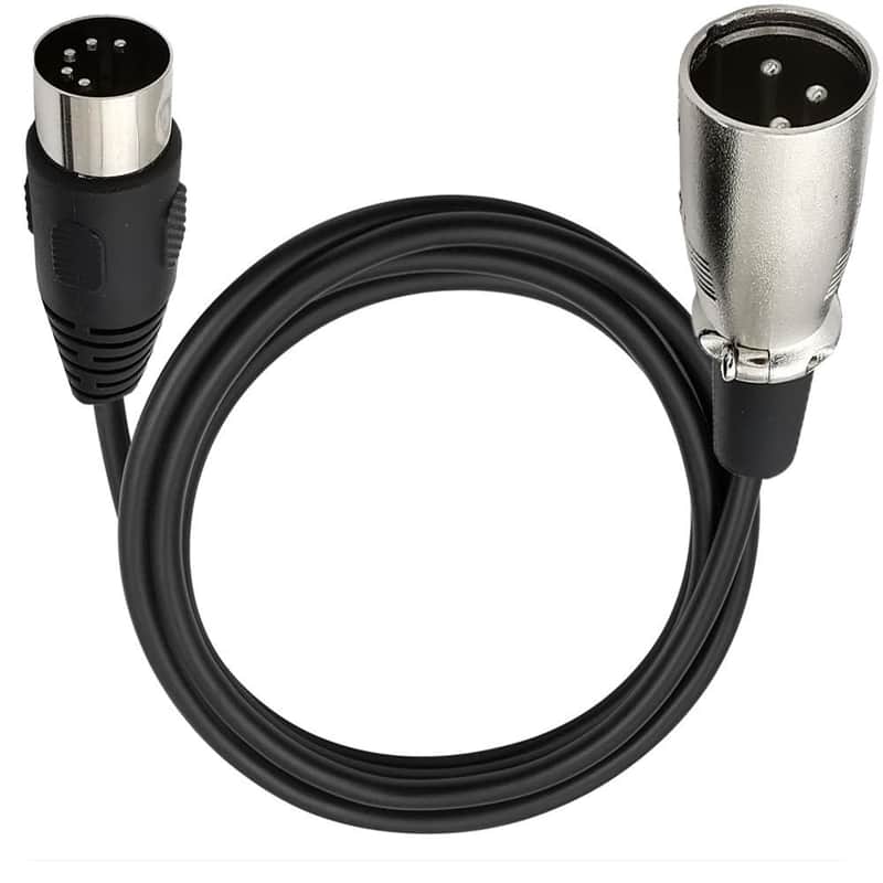 MIDI 5 Pin DIN Male to XLR 3 Pin Male Cable for Match Music Instruments (5FT) image 1