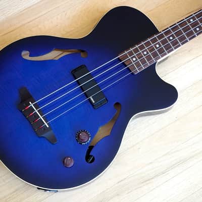 Yamaha BEX4 Hollowbody Acoustic Electric Bass Guitar w/ Piezo Pickup & Hardshell Coffin Case image 1