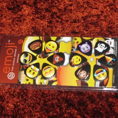 new in package (old stock) Perri's Leather Ltd. / Perri's LP12-EMO5 emoji Guitar Picks - Med Gauge - Celluloid Plastic, 351 shape - but slightly curved (LP12EMO5) image 15