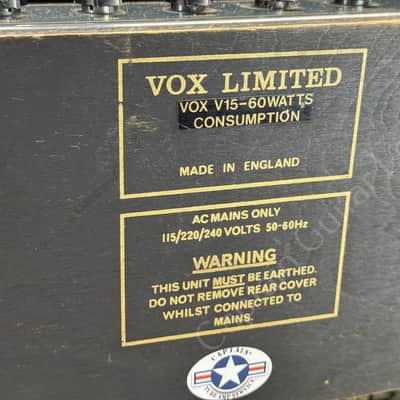1982 VOX - V15 - New Tubes - ID 5321 image 13