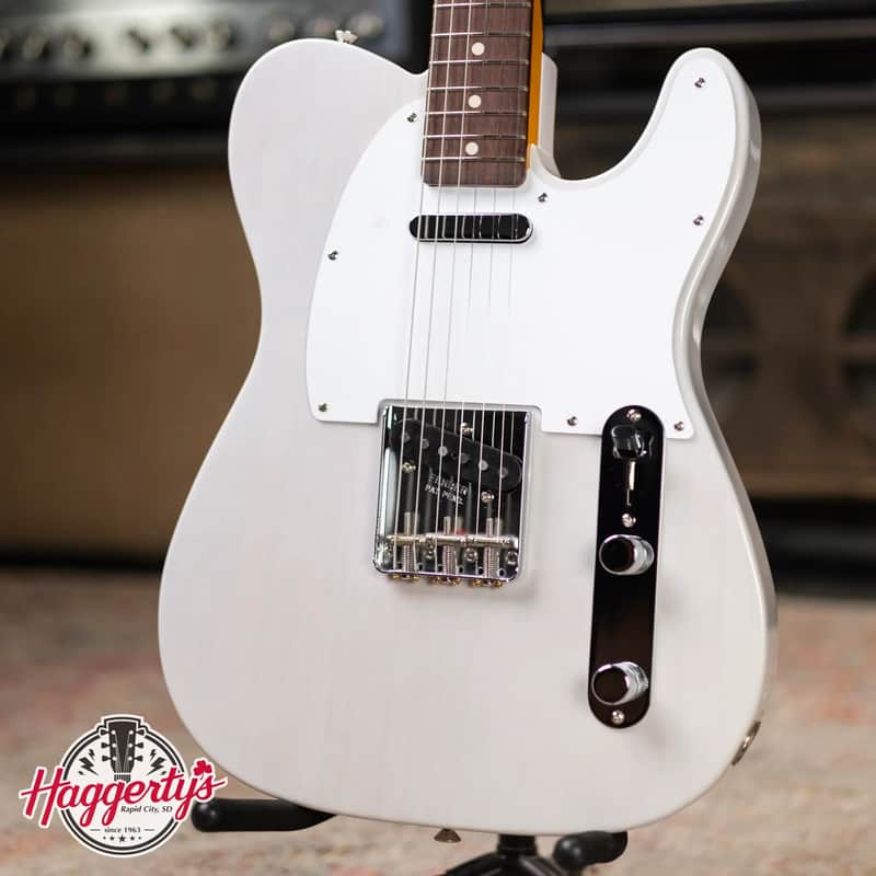 Fender Jimmy Page Mirror Telecaster, Rosewood Fingerboard - White Blonde with Vintage-Style Tweed Hardshell Case
