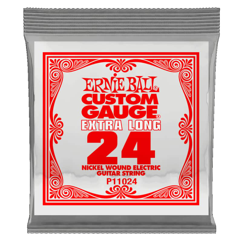 Ernie Ball .024 Extra Long Nickel Wound Electric Guitar Strings 6 Pack image 1