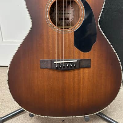 Fender Paramount PS-220E All Mahogany Parlor Acoustic Guitar w/Electronics - Aged Cognac Burst image 2