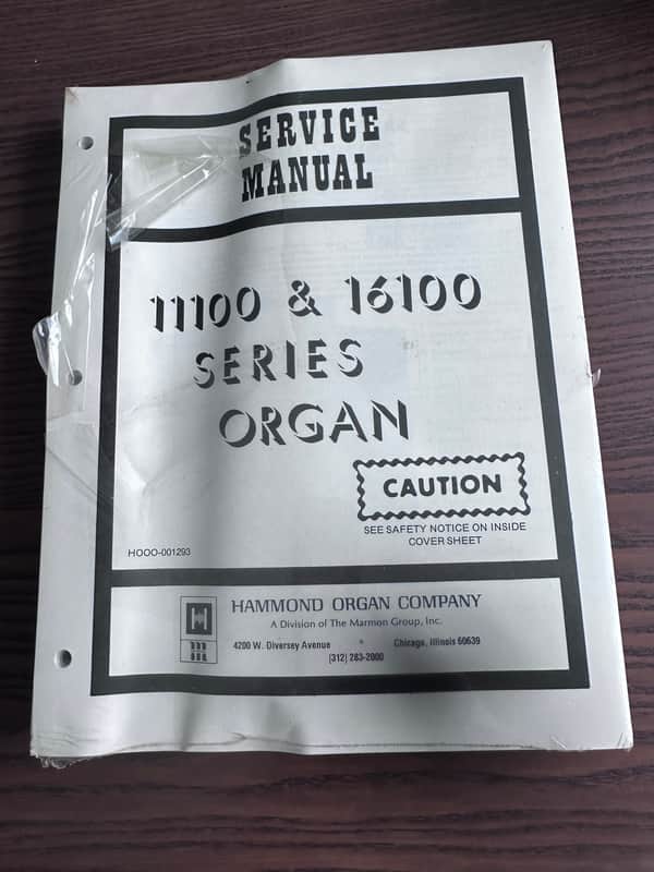 Hammond 11100 & 16100 Series Organ - Service Manual Bild 1