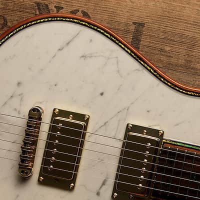 Insane custom shop artwork Zerberus Gorgonized Nemesis genuine Italian White Carrara Marble Top #001 image 6