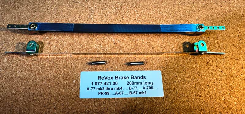 ReVox Consumer brake bands A-77 MK2-MK4, B-77, PR-99, A-700, A-67, and B-67 - New image 1
