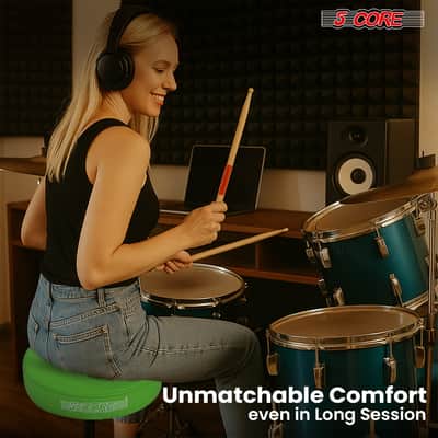 5 Core Drum Throne 3" Padded Seat Adjustable Drumming Chair for Practice and Performance image 12
