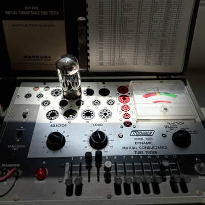 1x Vintage Mutual Conductance (Gm Micromhos) Tube Tester /Mercury 2000 made in USA /Premium Top Edition /Fully Working Unit /SolidCase /CleanPapers /Test Preamp Power Rectifier Tubes image 6