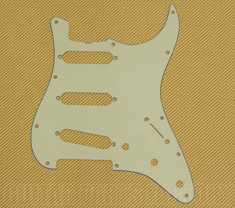099-1343-000 Genuine Fender Mint Green '62 3-ply Stratocaster Pickguard image 1