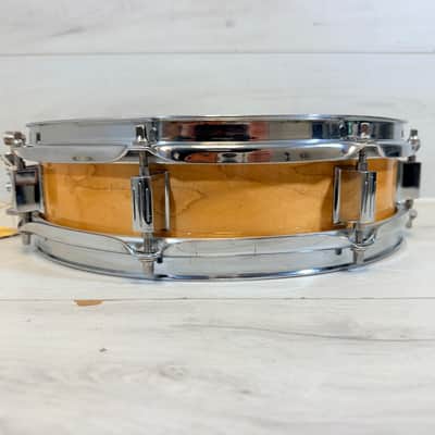 Ludwig Rocker Elite 3x13 Piccolo Maple Snare Drum Natural Finish 1990's image 6