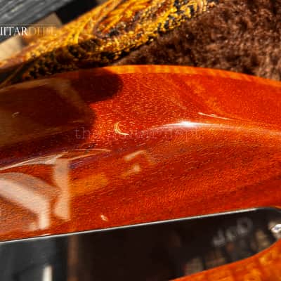 ♚AMAZING♚PRS Artist Custom PAULS GUITAR ♚ HONDURAN !♚ 'AAAAA' Flame ♚ BLACK GOLD ♚ Brushstroke Birds ♚7.6LB♚22*24 image 18
