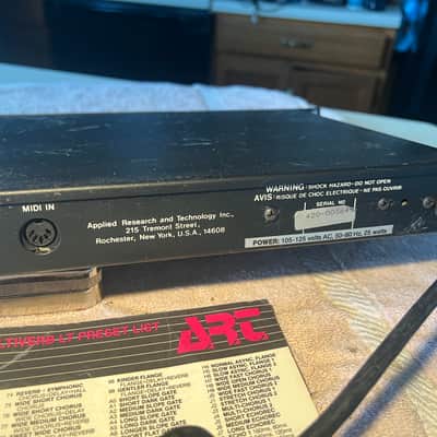ART Multiverb LT Effects processor with original effects list/quick start guide, and rack mount bolts and washers. image 7