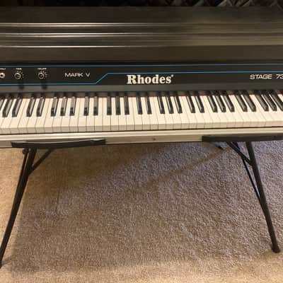 Rhodes Mark V Stage 73 73-Key Electric Piano 1984 - Black image 2