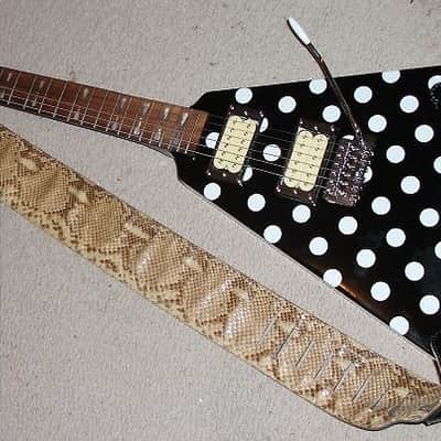 Randy Rhoads Black & White Polka Dot Flying V w/Rare 80's Earth