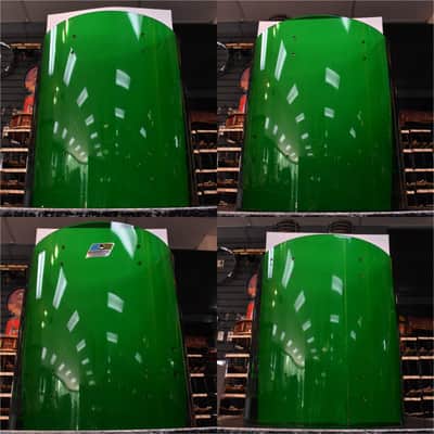 Vintage Ludwig Green Vistalite 13", 16", 24" Drum Kit image 12