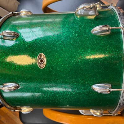 Slingerland Floor Tom 1960-1970 - Green Sparkle image 2