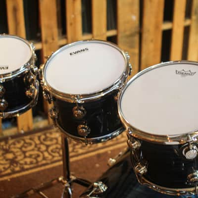 Used DW Collector's Maple Deep Blue Oyster Drum Set - 18x20,7x8,8x10,9x12,11x14 image 8
