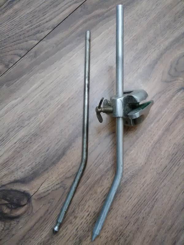 Slingerland Radio King Bass drum clamp on aluminum mount & legs - 1950s image 1