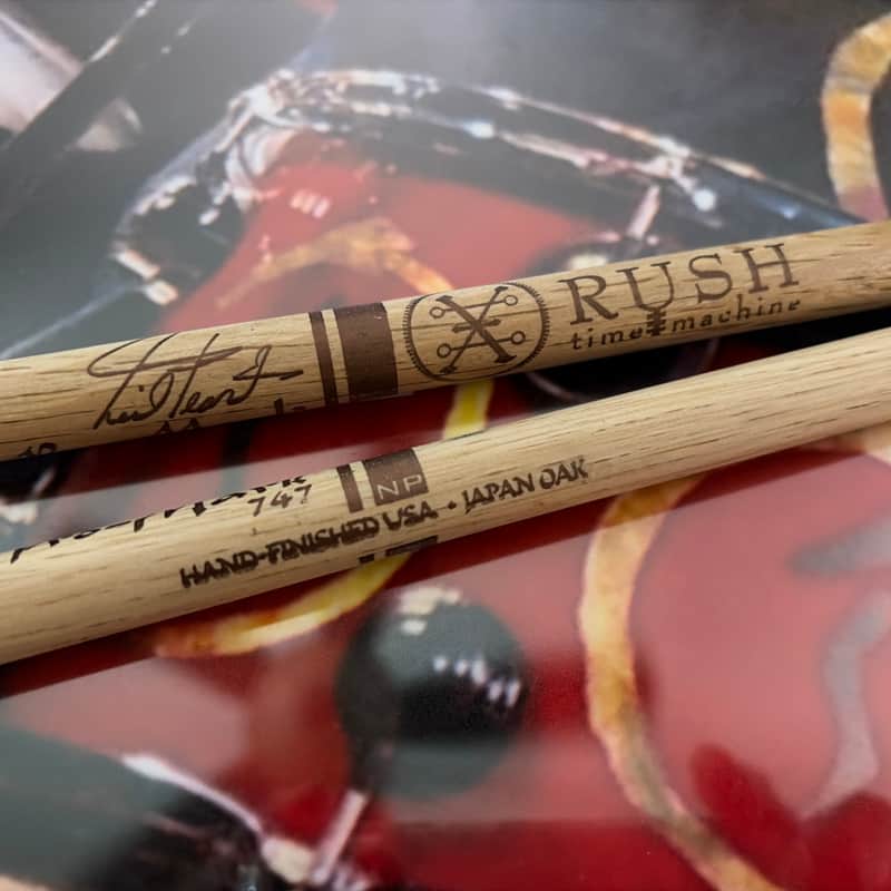 Neil Peart Stage Sticks “NP” Initials Time Machine Tour 2010-2011 Rare image 1