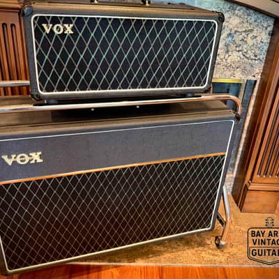 1965 Vox AC50/4 Mk III Head & 2x12 Cabinet w/ Original Speakers & Trolley image 1