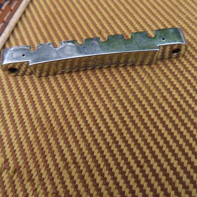 GIBSON 1960's CHROME BRIDGE BLOCK PAT NO. 2,740,313 LES PAUL SG 335 1960's  CHROME image 2