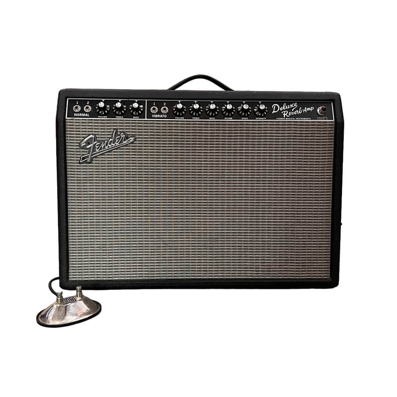 Fender '65 Deluxe Reverb Reissue 22-Watt 1x12" Guitar Combo 1994 - Present - Black image 1